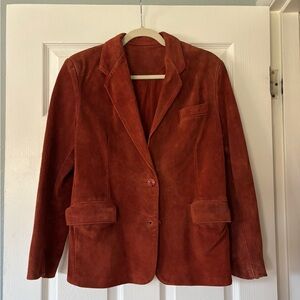 Women's Rust Suede Blazer